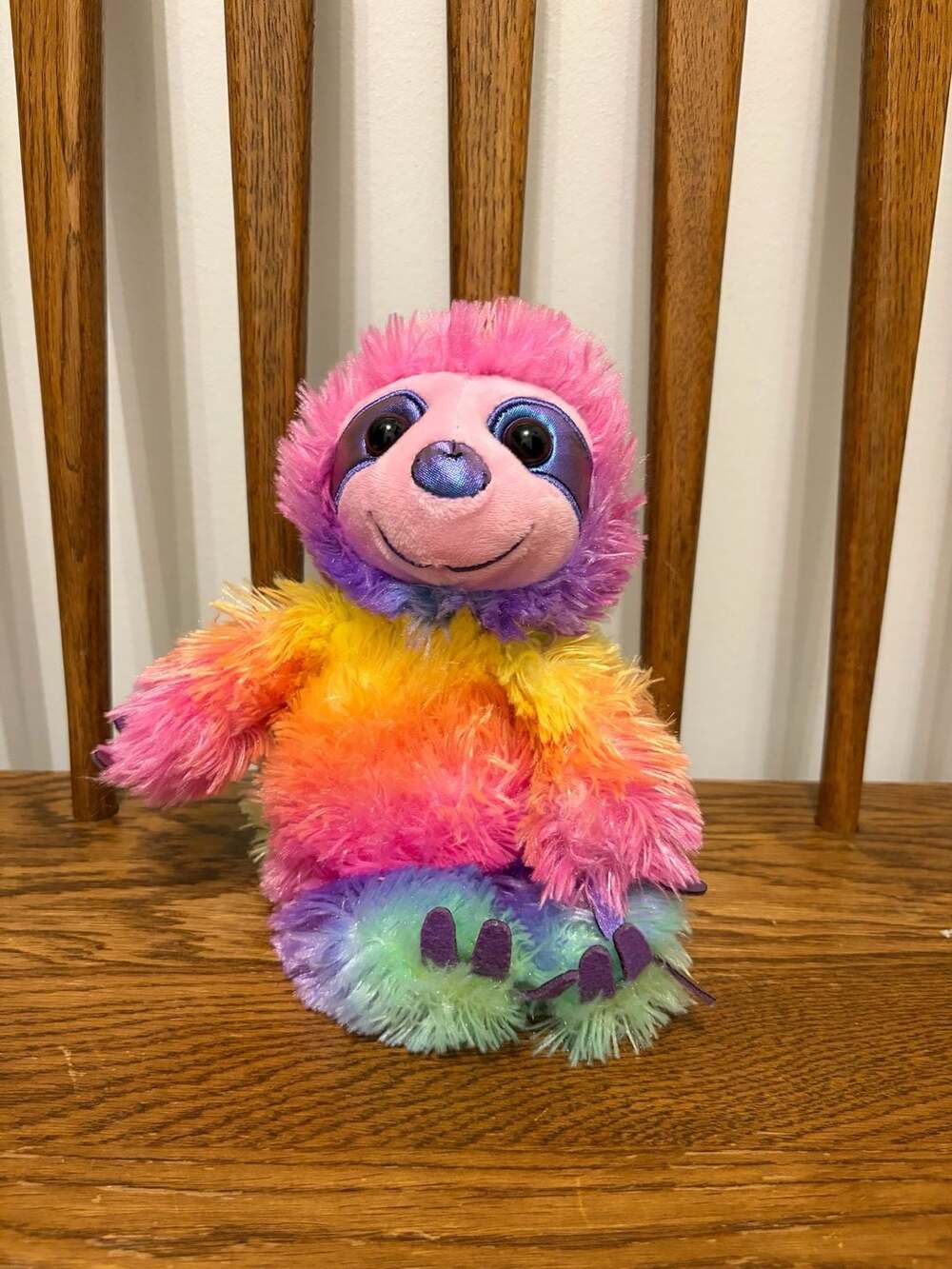 Hug Fun International 10 Inch Rainbow Sloth Plush Stuffed Animal